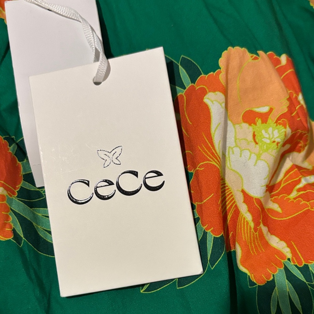 CeCe Floral Skirt Set~peony blooms~Peach Rust - Picture 2 of 9